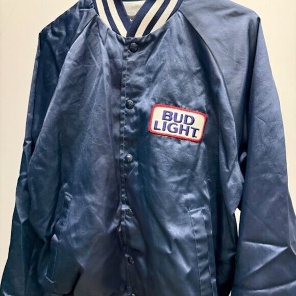 Vintage Anheuser-Busch Bud Light Bomber Jacket - Picture 2 of 4